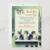 Winter Celebrations in the Snow, with Kittens 招待状 (正面)