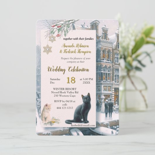 Winter Celebrations in the Snow, with Kittens 招待状 (スタンド正面)