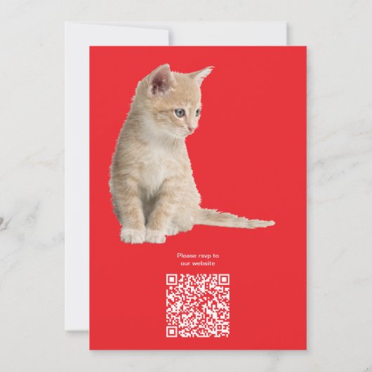 Winter Celebrations in the Snow, with Kittens 招待状 (裏面)