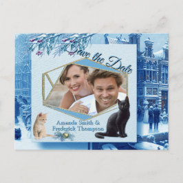 Winter Celebrations in the Snow, with Kittens 案内ポストカード