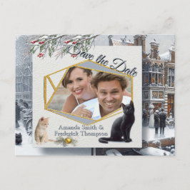 Winter Celebrations in the Snow, with Kittens 案内ポストカード