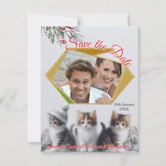 Winter Celebrations in the Snow, with Kittens 案内状 (正面)