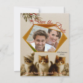 Winter Celebrations in the Snow, with Kittens 案内状