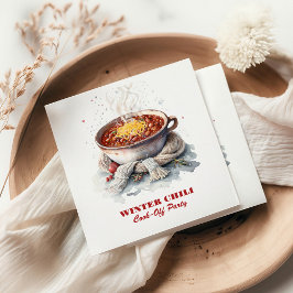Winter Chili Cook-Off Party | Holiday Party Table スタンダードカクテルナプキン