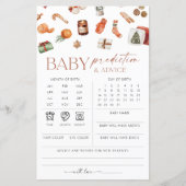 Winter Christmas Baby Predictions & Advice Card (正面)