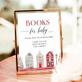 Winter Christmas Baby Shower Books for Baby ポスター