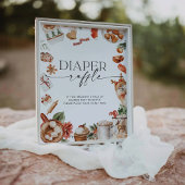 Winter Christmas Baby Shower Diapers Raffle Sign 台座サイン