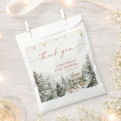 Winter Christmas Baby Shower Favor Bag フェイバーバッグ (クリップ留めされた状態)