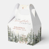 Winter Christmas Baby Shower Favor Box フェイバーボックス (裏面サイド)