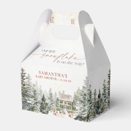 Winter Christmas Baby Shower Favor Box フェイバーボックス