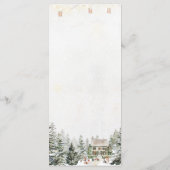 Winter Christmas Baby Shower Flat Menu メニュー (裏面)