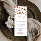 Winter Christmas Baby Shower Flat Menu メニュー