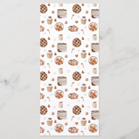 Winter Christmas Baby Shower Flat Menu メニュー (裏面)