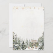 Winter Christmas Baby Shower Table Number Card (裏面)