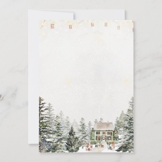 Winter Christmas Baby Shower Table Number Card (裏面)