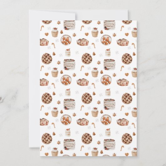 Winter Christmas Baby Shower Table Number Card (裏面)