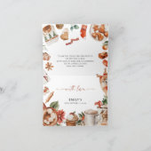 Winter Christmas Baby Shower Thank You Card サンキューカード (内部)