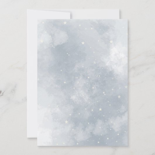 Winter Christmas Ball Bow Bridal shower 招待状 (裏面)