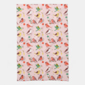 Winter Christmas Birds キッチンタオル (縦)