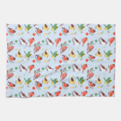 Winter Christmas Birds キッチンタオル (横)