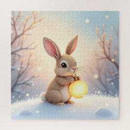 Winter Christmas Bunny Puzzle ジグソーパズル