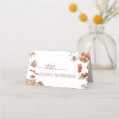 Winter Christmas Folded Place Card プレイスカード (正面)