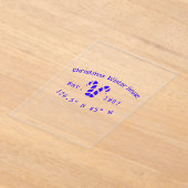 Winter Christmas house blue candy canes est. Year  アクリル招待状 (レイダウン)