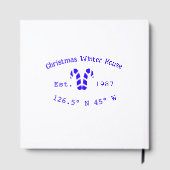 Winter Christmas house blue candy canes est. Year  ゲストブック (裏面)