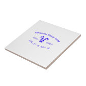 Winter Christmas house blue candy canes est. Year  タイル (側面)