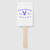 Winter Christmas house blue candy canes est. Year  ハンドファン (裏面)