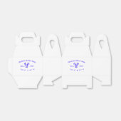 Winter Christmas house blue candy canes est. Year  フェイバーボックス (折り畳みなし)