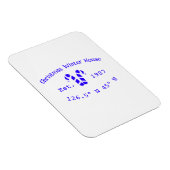 Winter Christmas house blue candy canes est. Year  マグネット (右側)