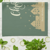 Winter Christmas Houses | Real Estate Customized キッチンタオル (折り畳み)