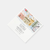 Winter Christmas It takes a Village Baby Shower スタンダードカクテルナプキン (角)