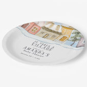 Winter Christmas It takes a Village Baby Shower  ペーパープレート (アングル)