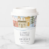 Winter Christmas It takes a Village Baby Shower 紙コップ (裏面)