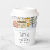 Winter Christmas It takes a Village Baby Shower 紙コップ (正面)