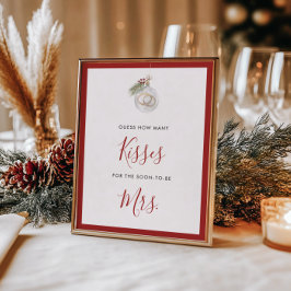 Winter Christmas Ornament Guess How Many ポスター