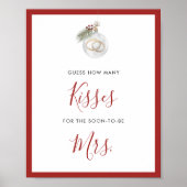 Winter Christmas Ornament Guess How Many ポスター (正面)