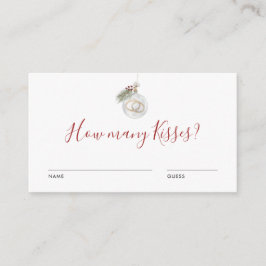 Winter Christmas Ornament Guess How Many Game Card エンクロージャーカード