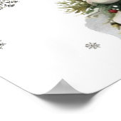 Winter Christmas Party Welcome Sign ポスター (角)