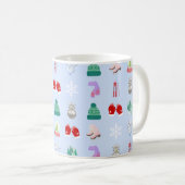 Winter/Christmas Pattern Coffee Mug (11oz) コーヒーマグカップ (正面右)