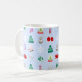 Winter/Christmas Pattern Coffee Mug (11oz) コーヒーマグカップ (正面左)