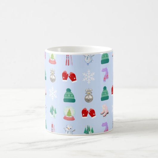 Winter/Christmas Pattern Coffee Mug (11oz) コーヒーマグカップ (中央)