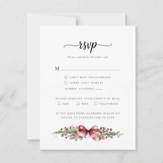 Winter Christmas RSVP Card (正面)