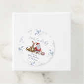 Winter Christmas Sleigh Moose Santa Baby Shower  フェイバータグ (インサイチュ)