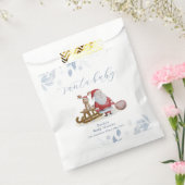 Winter Christmas Sleigh Moose Santa Baby Shower  フェイバーバッグ (封をした状態)