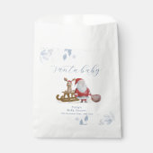 Winter Christmas Sleigh Moose Santa Baby Shower  フェイバーバッグ (正面)