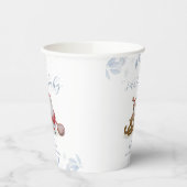 Winter Christmas Sleigh Moose Santa Baby Shower  紙コップ (左)