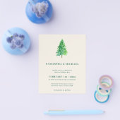 Winter Christmas Tree | Simple Elegant Wedding チラシ (シングル)